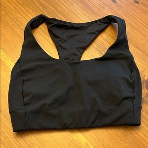 RHONE Sleek Black Sports Bra